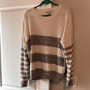 Knox Rose Oversized Cozy Striped Sweater